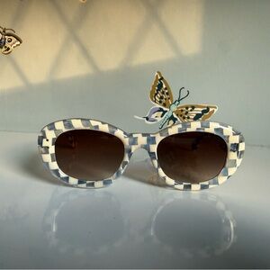 KREWE MARGARET | Gingham over Crystal Sunglasses